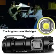 Brightest 4000000LM Mini Led Flashlight Rechargeable Aluminum Torch 7.5cm