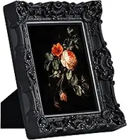 Vintage Picture Frames Black 6x8,Gothic Antique Photo Frame for Ornate TableTop Wall Hanging,Wall Decor Art, Photo Gallery