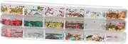 Healeved Nail Snowflake Decoration 3 Sets of Christmas Glitter Sequins for Nail Art