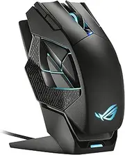 ASUS ROG Spatha X Wireless FPS MMO Gaming Mouse - Magnetic Charging Stand, ROG Push-Fit Swappable Switches, 12 Programmable Buttons, ROG Paracord, Aura Sync RGB Lighting