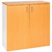 Velocity 900mm Storage Cupboard Golden Beech and White