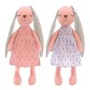 1PCS 14inch Rabbit Plush Stuffed Cartoon Dolls Cute Easter Decorative Rabbit