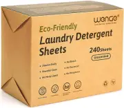 Laundry Sheets 240 Pack Eco Friendly Unscented Detergent Strips for Travel Home