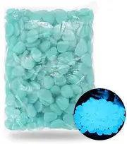 500pcs Glow in The Dark Garden Pebbles for Walkways Aquarium Decor Pl L Nous Stones Blue