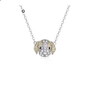Silver Labrador Dog Pendant Necklace for Women
