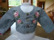 18" American Girl Doll Clothes EVETTE DENIM JACKET Floral Embroidery NEW