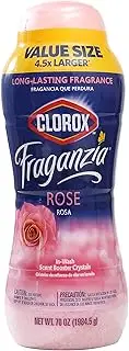 Clorox Fraganzia In-wash Scent Booster Crystals in Rose Scent, 70oz | Laundry Scent Booster Crystals | In-wash Scent Booster for Fresh Laundry in Rose Scent 70 Ounce Crystals