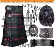 Armstrong Modern Tartan 8 Yard Kilt Scottish Men Custom Size Kilt & Accessories