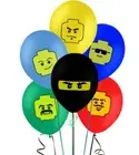 NEW LEGO BLOCKS THEME 12 INCH LATEX BALLOONS 10 PER PACK (1)