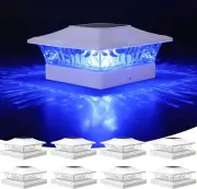 VOLISUN Solar Post Cap Light 8Pack White: RGB Color Changing