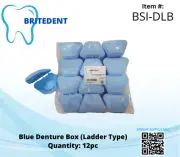 Blue Denture Box Storage Case Mouthguard Teeth box (12 pcs)