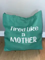 Tired Like A Mother Mom Funny Beach Grocery Shopping Tote Bag Reusable