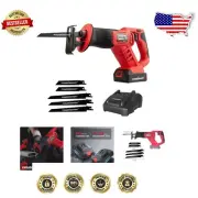 Versatile 20V Reciprocating Saw with Included Blades for Wood and Metal Cutting