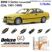 12 LED Light Bulbs White Interior Light Kit for BMW 3 Series Convertible E36 (for: BMW)