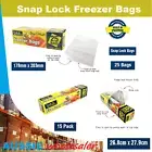 Au Snap Lock Freezer Bags Produce Bags Kitchen Bin Liners or Freezer Bag