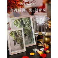 在飛比找ETMall東森購物網優惠-WEDGWOOD Vera Wang愛之結繩香檳杯&燭臺對杯