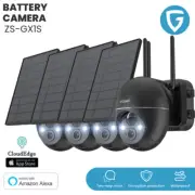 3MP Solar Security Camera Battery Powered Outdoor Wireless WiFi CCTV PTZ Camera