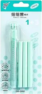 HUIFACAI Retractable Erasers Cartoon Pencil Erasers Art Painting Erasers Push-Pull Thin Erasers Back to School Supplies for Kid, Cyan