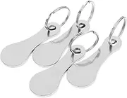Veemoon 4pcs Shopping Trolley Token Keychain Chic Robust Coin Holder for Grocery Carts Effortless Operation Stylish Keyring
