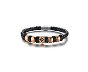 Retro Jewelry Hand Jewelry Leather Handsome Personality Bracelet - Rose Gold