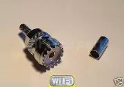 1 x UHF Female Solder pin crimp RG58 RG142 RG400 LMR195 cable RF Connector USA