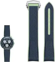 [MGTCAR] Rubber Silicone Watchbands 20mm Watch Strap For Omega X Swatch Joint MoonSwatch celestial Sports Curved End watches Band