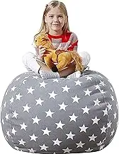 Bean Bag Chair Cover, (No Filler) Cotton Canvas Bags Cover for Boys and Girls(A,Small)