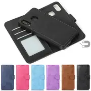 Removable Wallet Case Card Leather Flip Cover for Samsung Galaxy A20 A30 A50 A70