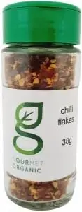 Gourmet Organic Chilli Flakes Shaker 38g