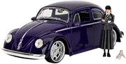 Jada Toys Hollywood Rides Series 1/24 Adams Family 1959 VW Beetle Wednesday & Hand Figure Included Complete Product JADA35131