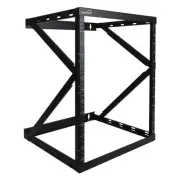 12U 2 Post Open Frame Wall Mount 18" Switch Depth Network IT Rack Heavy Duty