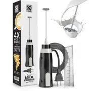 Corded Electric Milk Frother with Plug in Handheld ElectricWhisk Stirrer Whipper