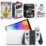 Nintendo Switch White OLED + Pokemon Shield + Accessory Gaming Kit