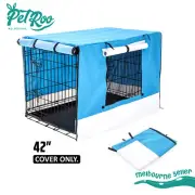 Paw Mate Cage Cover Enclosure for Wire Dog Cage Crate 42in - Blue