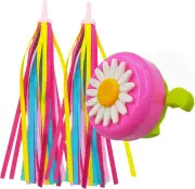 Kids Bike Bell, Kids Bike Streamers，Diy Bell and Tassel Ribbon Decoration Set，Ch