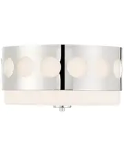 Crystorama Kirby 2 Light Polished Nickel Ceiling Mount