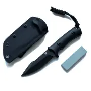 Full Tang Hunting Knife - Survival Bowie Knife with Sharpener Stone