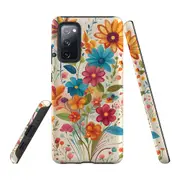 For Samsung Galaxy S20 FE Tough Protective Cover, Floral Symphony