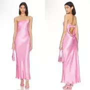NEW NWT Bec + Bridge Moon Dance Strapless Maxi Dress Candy Pink SIZE US 6