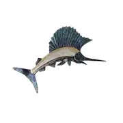 Darlin Capiz/Metal 81x61cm Swordfish Wall Art Hanging Home/Room Decor Display