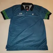 Hincapie Peake Endurance Polo Shirt Mens L Blue Performance Short Sleeve