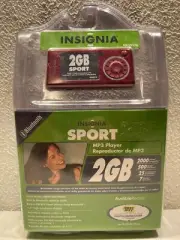 Insignia NS-2V17r (2GB) Digital Media Red mp3 player with Bluetooth #P