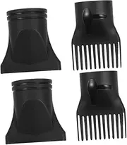 HONMEET 4 Pack Hair Dryer Nozzles Diffuser for Hair Dryer Styling Nozzles Set Essential