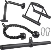 Workout Cable Machine Attachment for Home Gym, LAT Pulldown Attachments, Cable A