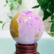 326g Natural Purpurite Quartz Sphere Crystal Ball Healing Reiki Decoration