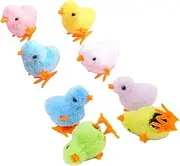 MINAOLULUS 8Pcs Wind Up Chick Clockwork Jumping Chickens for Pets Engaging Playtime Compact and Design for Indoor Fun and Garden Decoration