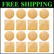 Stylish Bamboo Trivet Set of 16 - Heat Resistant Hot Pads for Kitchen & Dining