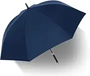 Portable Portable Golf Umbrella Large 55 Inch Canopy Vented Umbrella Windproof Rainproof Retro Auto Open Stick Umbrella for Men Women Business