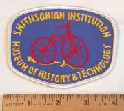 Smithsonian Museum of History & Technology Bicycle Logo Embroidered Patch