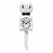 WHITE GENTLEMAN WITH BLACK BOW TIE KIT-CAT KLOCK CLOCK PENDULUM FREE US SHIPPING